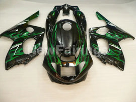 Black and Green Flame - YZF600R Thundercat 96-07 Fairing Kit Vehicles & Parts > Vehicle Parts & Accessories > Motor