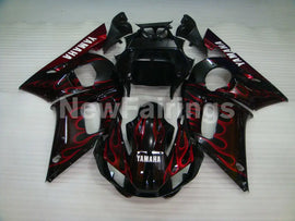 Black Red Flame - YZF-R6 98-02 Fairing Kit Vehicles & Parts > Vehicle Parts & Accessories > Motor Vehicle Parts > Motor