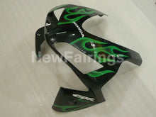 Cargar imagen en el visor de la galería, Black and Green Flame - CBR600RR 03-04 Fairing Kit -