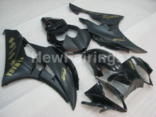 Cargar imagen en el visor de la galería, Black and Matte Black with Gold Stickers Factory Style - YZF-R6 06-07 Fairing Kit Vehicles &amp; Parts &gt; Vehicle Parts &amp;