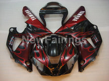 Cargar imagen en el visor de la galería, Black and Red Flame - YZF-R1 00-01 Fairing Kit - Vehicles &amp;