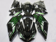 Cargar imagen en el visor de la galería, Black and Green Factory Style - NINJA ZX-14R 12-25 Fairing