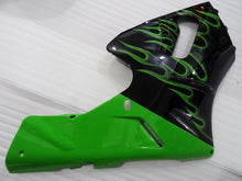 Cargar imagen en el visor de la galería, Black and Green Flame - NINJA ZX-12R 00-01 Fairing Kit