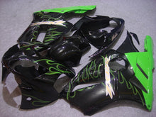 Cargar imagen en el visor de la galería, Black and Green Flame - NINJA ZX-12R 02-04 Fairing Kit