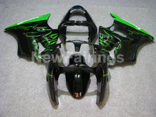 Cargar imagen en el visor de la galería, Black and Green Flame NINJA ZX 6R 00 02 Fairing Kit