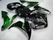 Cargar imagen en el visor de la galería, Black Green Flame - YZF-R1 04-06 Fairing Kit - Vehicles &amp;