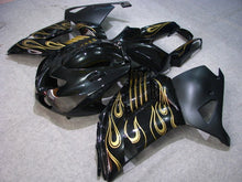 Cargar imagen en el visor de la galería, Black and Matte Black with Golden Flame - NINJA ZX-14R
