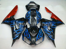 Cargar imagen en el visor de la galería, Black Orange and Blue Flame - CBR1000RR 06-07 Fairing Kit -