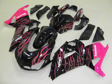 Cargar imagen en el visor de la galería, Black and Pink Flame - NINJA ZX-14R 06-11 Fairing Kit