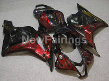 Cargar imagen en el visor de la galería, Black and Red no decal Flame - CBR600RR 09-12 Fairing Kit -