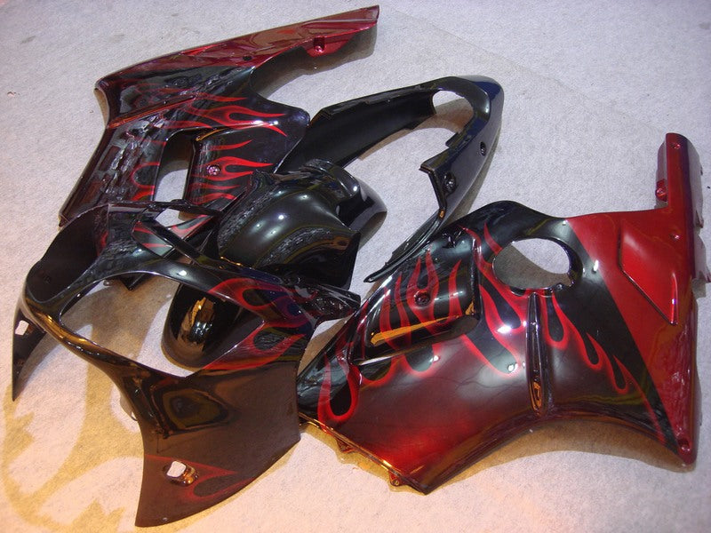 Black and Red Flame - NINJA ZX-12R 00-01 Fairing Kit