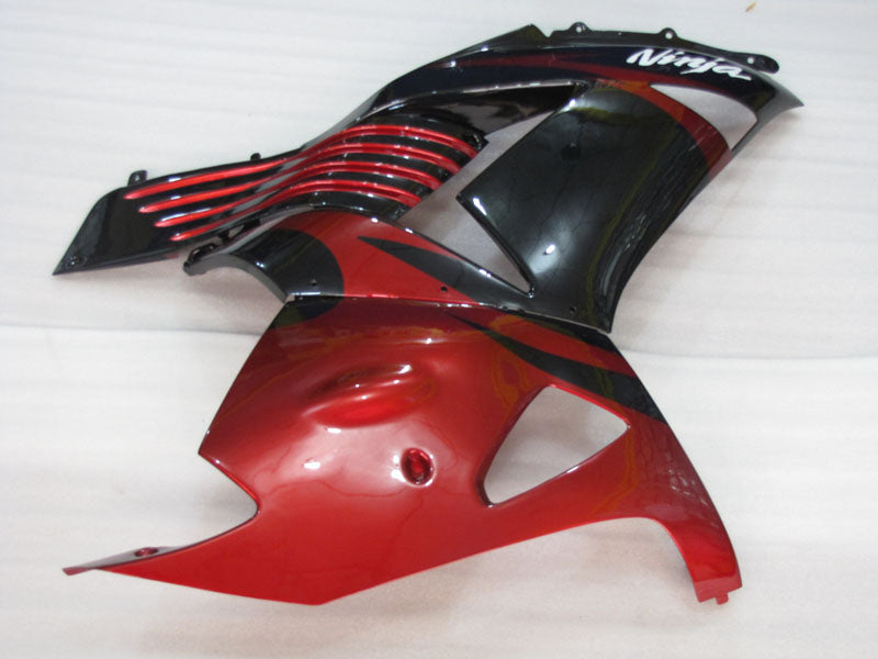 Black and Red Flame - NINJA ZX-14R 06-11 Fairing Kit