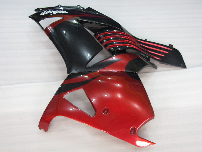 Black and Red Flame - NINJA ZX-14R 06-11 Fairing Kit