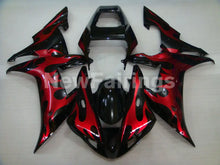 Cargar imagen en el visor de la galería, Black Red Flame - YZF-R1 02-03 Fairing Kit - Vehicles &amp;