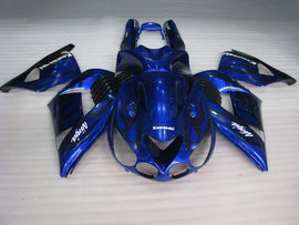 Blue and Black Flame - NINJA ZX-14R 06-11 Fairing Kit