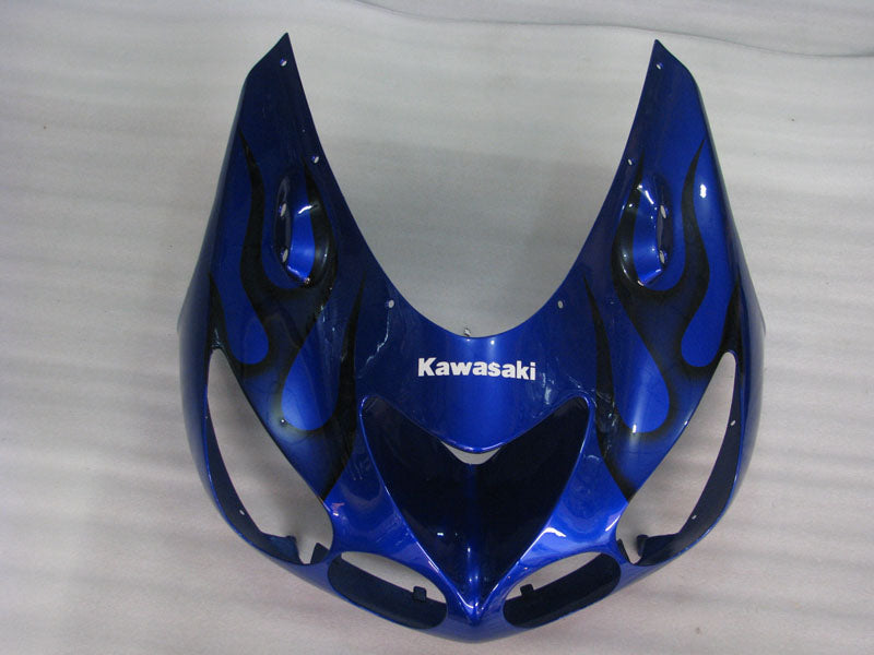 Blue and Black Flame - NINJA ZX-14R 06-11 Fairing Kit