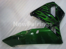 Cargar imagen en el visor de la galería, Green and Black Flame - CBR600RR 03-04 Fairing Kit -