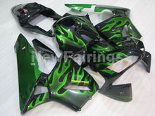 Cargar imagen en el visor de la galería, Green and Black Flame - CBR600RR 03-04 Fairing Kit -