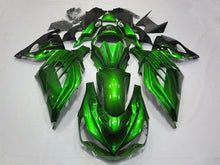 Cargar imagen en el visor de la galería, Green and Black Flame - NINJA ZX-14R 12-25 Fairing Kit