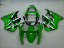 Cargar imagen en el visor de la galería, Green and Black Factory Style - NINJA ZX-6R 00-02 Fairing Kit