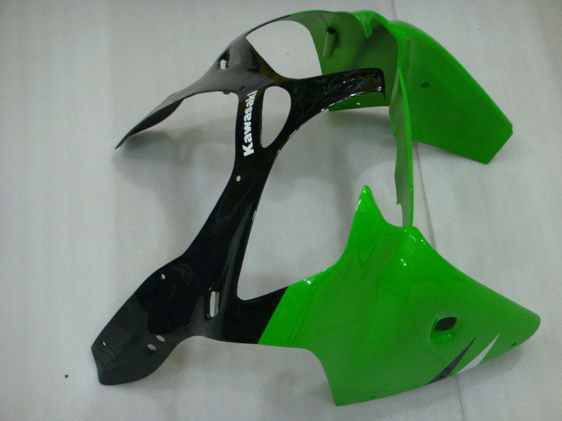 Green and Black Factory Style - NINJA ZX-6R 00-02 Fairing Kit