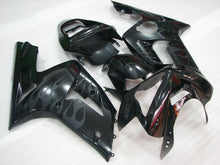 Cargar imagen en el visor de la galería, Black and Grey Flame - NINJA ZX-6R 03-04 Fairing Kit