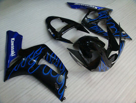 Black and Blue Flame - NINJA ZX-6R 03-04 Fairing Kit