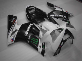 White and Black Monster - NINJA ZX-6R 03-04 Fairing Kit