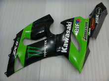 Cargar imagen en el visor de la galería, Green and Black Monster - NINJA ZX-6R 05-06 Fairing Kit