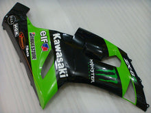 Cargar imagen en el visor de la galería, Green and Black Monster - NINJA ZX-6R 05-06 Fairing Kit