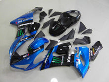 Cargar imagen en el visor de la galería, Blue and Black Monster - NINJA ZX-6R 05-06 Fairing Kit