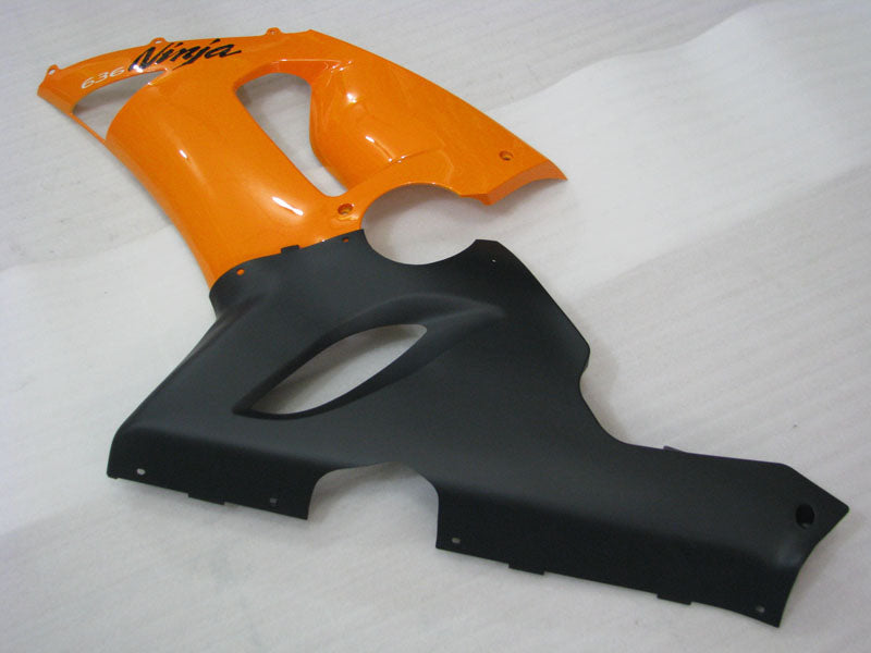 Orange and Matte Black Factory Style - NINJA ZX-6R 05-06 Fairing Kit