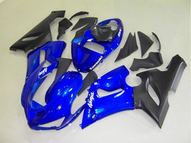 Blue and Matte Black Factory Style - NINJA ZX-6R 05-06 Fairing Kit
