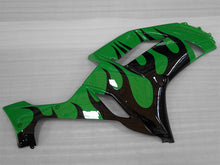 Cargar imagen en el visor de la galería, Green and Black Flame - NINJA ZX-6R 07-08 Fairing Kit