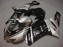 Cargar imagen en el visor de la galería, Silver and Black Monster - NINJA ZX-6R 07-08 Fairing Kit