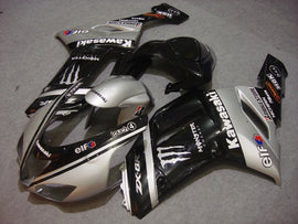 Silver and Black Monster - NINJA ZX-6R 07-08 Fairing Kit