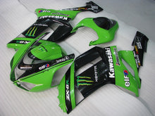 Cargar imagen en el visor de la galería, Green Black Monster - NINJA ZX-6R 07-08 Fairing Kit