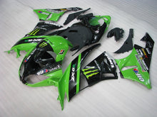 Cargar imagen en el visor de la galería, Green and Black Monster - NINJA ZX-6R 09-12 Fairing Kit
