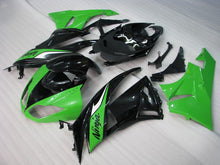 Cargar imagen en el visor de la galería, Green and Black Factory Style - NINJA ZX-6R 09-12 Fairing Kit