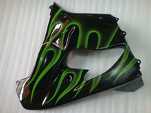 Cargar imagen en el visor de la galería, Black with Green Flame - NINJA ZX-9R 00-01 Fairing Kit