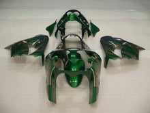 Cargar imagen en el visor de la galería, Silver and Green Flame - NINJA ZX-9R 00-01 Fairing Kit
