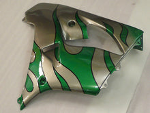 Cargar imagen en el visor de la galería, Silver and Green Flame - NINJA ZX-9R 00-01 Fairing Kit