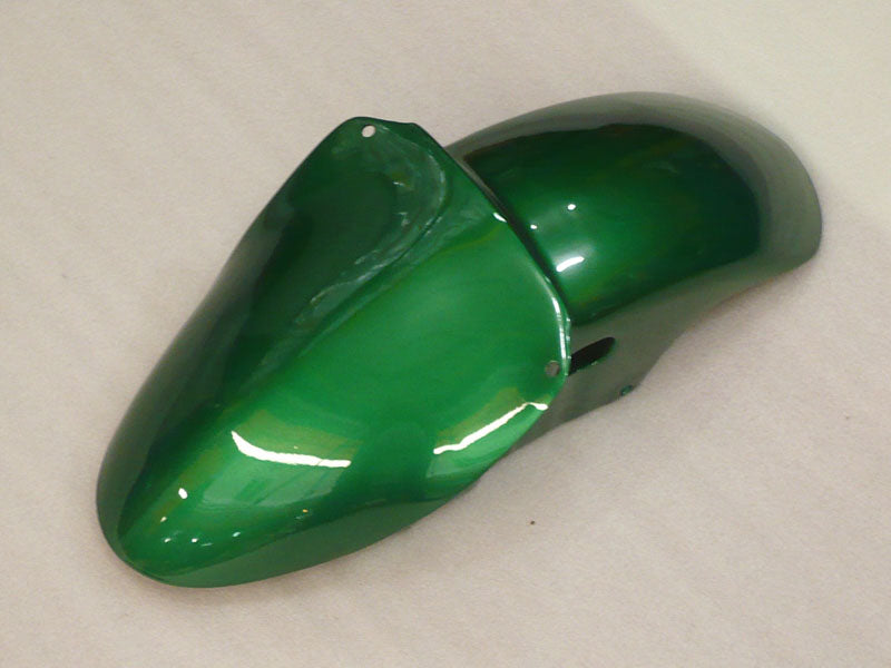 Silver and Green Flame - NINJA ZX-9R 00-01 Fairing Kit