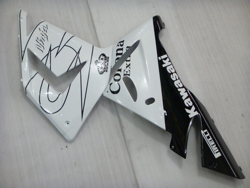 White and Black Corona - NINJA ZX-10R 04-05 Fairing Kit