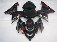 Cargar imagen en el visor de la galería, Black and Red Flame - NINJA ZX-10R 04-05 Fairing Kit