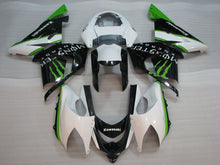 Cargar imagen en el visor de la galería, White and Black Green Monster - NINJA ZX-10R 04-05 Fairing Kit