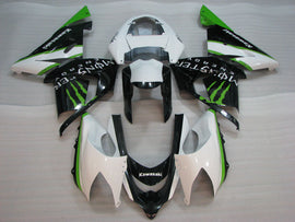 White and Black Green Monster - NINJA ZX-10R 04-05 Fairing Kit