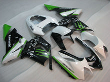 Cargar imagen en el visor de la galería, White and Black Green Monster - NINJA ZX-10R 04-05 Fairing Kit
