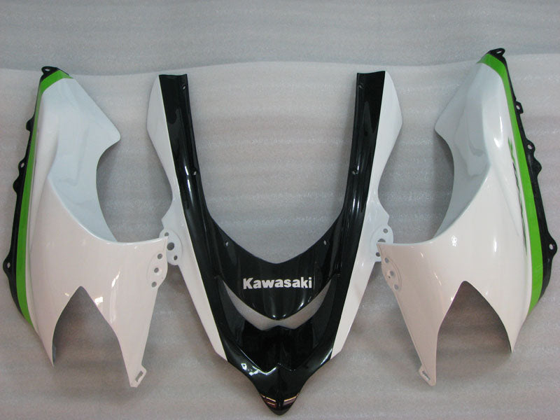 White and Black Green Monster - NINJA ZX-10R 04-05 Fairing Kit