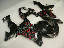 Cargar imagen en el visor de la galería, Black and Red Flame - NINJA ZX-10R 06-07 Fairing Kit